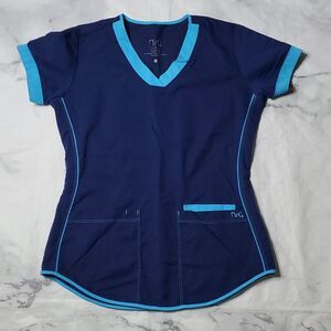 NrG by Barco Stretch Blue Scrub Top